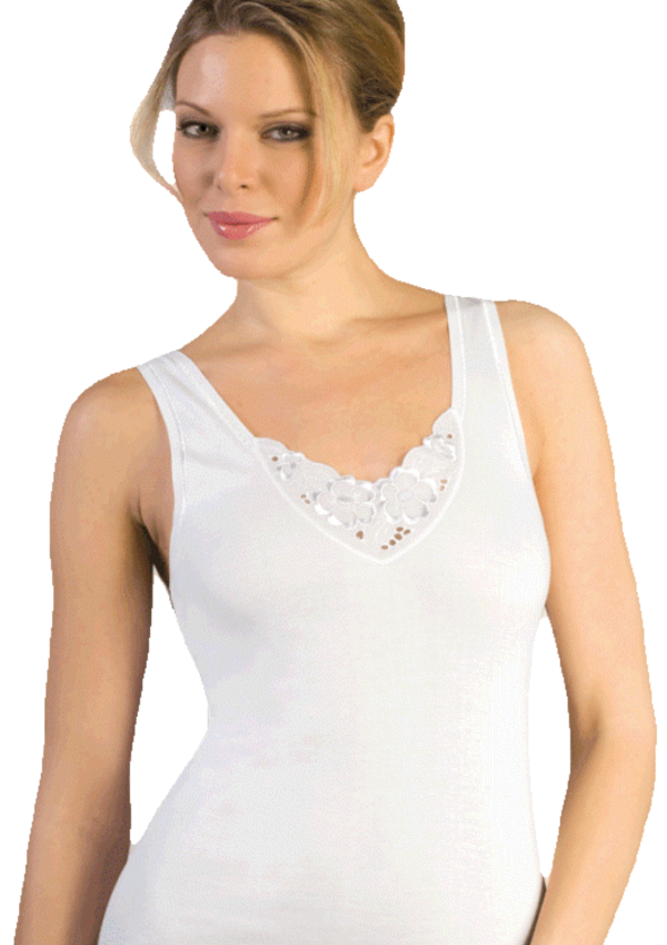 Dames camisole kant inzet